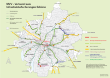 Karte der Infrastrukturforderungen Schiene 2020