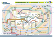 MVV-Netz in den Zonen M bis 12